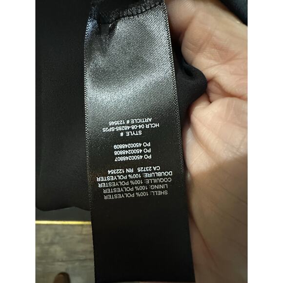 Wilfred Women's Black Chiffon Ruffle Babydoll Mini Amerie Dress Size Small - Picture 8 of 10